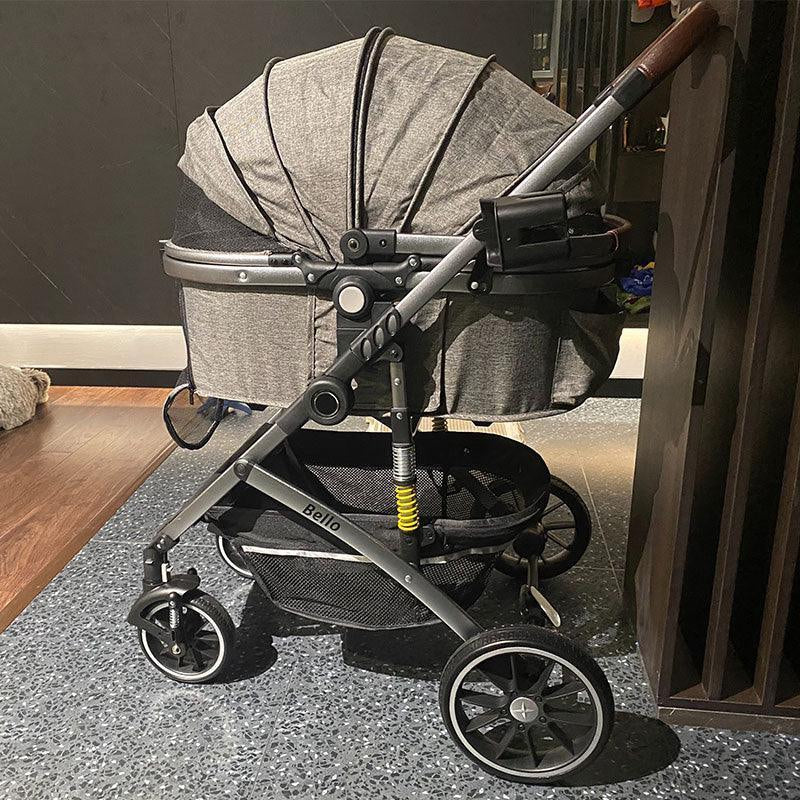 Shock-Absorbing Cat Stroller Pet Carrier with Wheels
