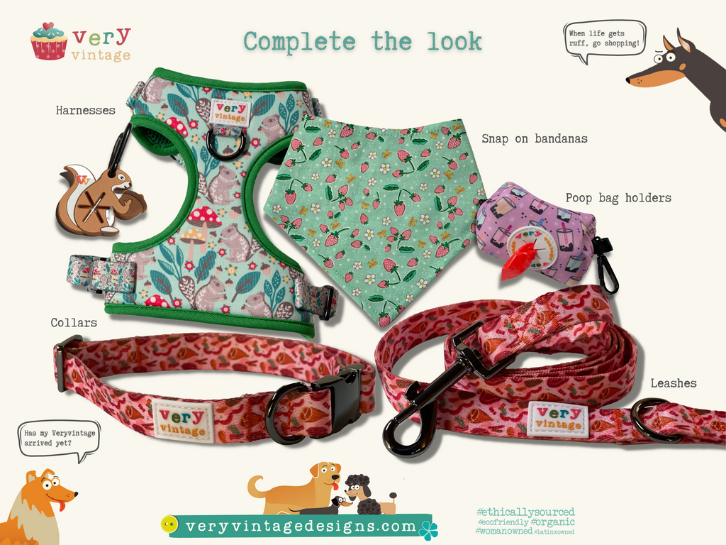 Sailor Plaid - Organic Cotton Dog & Cat Collars - Handmade in the USA