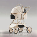 Shock-Absorbing Cat Stroller Pet Carrier with Wheels