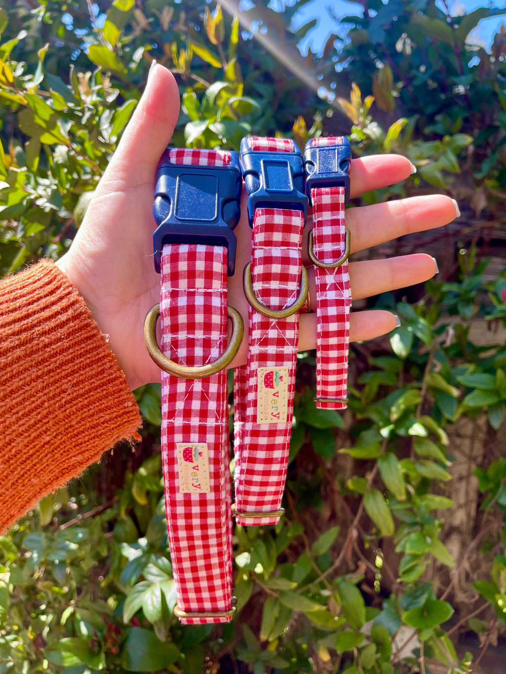 Sailor Plaid - Organic Cotton Dog & Cat Collars - Handmade in the USA